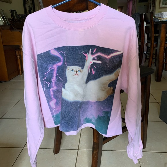 taylor swift pink cropped sweatshirt